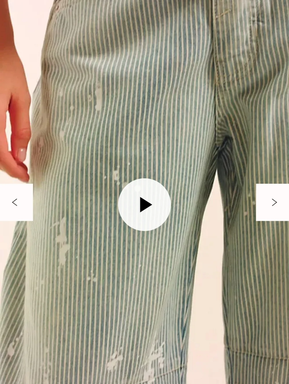 We The Free 31 Good Luck Stripe Barrel Jeans Mid NWT Paint Splatter Jeans - Picture 3 of 14